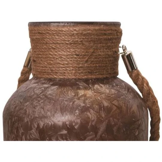 Northlight 12" Brown Winter Scene Christmas Pillar Candle Lantern 6 Northlight 12" Brown Winter Scene Christmas Pillar Candle Lantern - Image 4