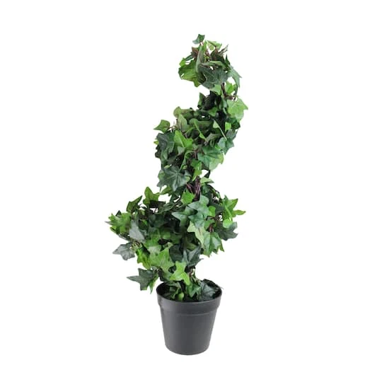 Northlight 22.5" Artificial Winding English Ivy Spiral Shaped Shrub 3 Northlight 22.5" Artificial Winding English Ivy Spiral Shaped Shrub