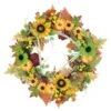 Northlight 24" Unlit Autumn Mixed Leaf, Flowers, Pine Cones & Pumpkin Artificial Thanksgiving Wreath 1 Northlight 24" Unlit Autumn Mixed Leaf, Flowers, Pine Cones & Pumpkin Artificial Thanksgiving Wreath -Northlight D204658S 1