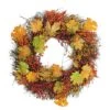 Northlight 22" Unlit Autumn Harvest Artificial Maple Leaf & Berry Thanksgiving Wreath