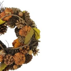 Northlight 13.25" Unlit Autumn Harvest Artificial Pine Cones & Gourds Thanksgiving Wreath 8 Northlight 13.25" Unlit Autumn Harvest Artificial Pine Cones & Gourds Thanksgiving Wreath -Northlight D204674S 2