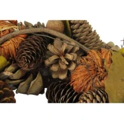 Northlight 13.25" Unlit Autumn Harvest Artificial Pine Cones & Gourds Thanksgiving Wreath 9 Northlight 13.25" Unlit Autumn Harvest Artificial Pine Cones & Gourds Thanksgiving Wreath -Northlight D204674S 3