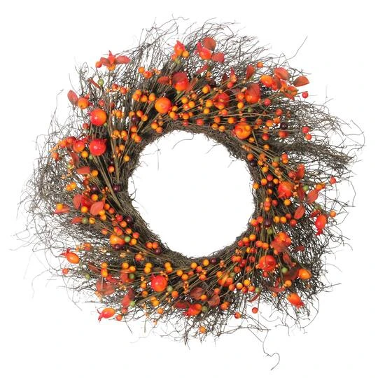 Northlight 24" Unlit Autumn Harvest Artificial Berries, Twigs & Leaves Rustic Thanksgiving Wreath 3 Northlight 24" Unlit Autumn Harvest Artificial Berries, Twigs & Leaves Rustic Thanksgiving Wreath