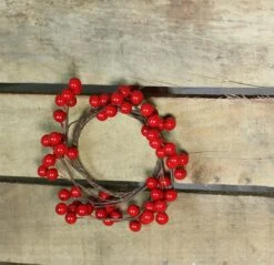 Northlight 7" Artificial Red Berries Christmas Candle Holder Ring -Northlight D204739S 14