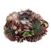 Northlight 7" Artificial Dusty Rose & Pine Cone Christmas Votive Candle Holder -Northlight D204741S 1