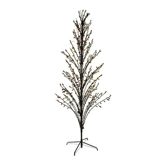 Northlight 4ft. Cascade Twig Tree Outdoor Decoration, Orange LED Lights 4 Northlight 4ft. Cascade Twig Tree Outdoor Decoration, Orange LED Lights - Image 2