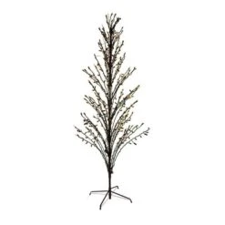 Northlight 4ft. Cascade Twig Tree Outdoor Decoration, Orange LED Lights