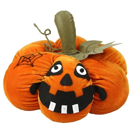 Northlight LED Lighted Plush Halloween Jack-o-Lantern Pumpkin 4 Northlight LED Lighted Plush Halloween Jack-o-Lantern Pumpkin - Image 2