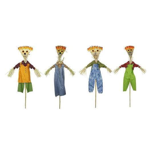 Northlight 6ft. Broom Head Scarecrow Autumn Halloween Decorations, 12 Pack 3 Northlight 6ft. Broom Head Scarecrow Autumn Halloween Decorations, 12 Pack