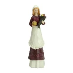 Northlight Autumn Harvest Thanksgiving Wood Carved Pilgrim Woman Decorative Figure -Northlight D204861S 1 1