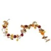 Northlight 6ft. Unlit Autumn Harvest Thanksgiving Mixed Fall Leaf & Mum Flower Garland -Northlight D204866S 1
