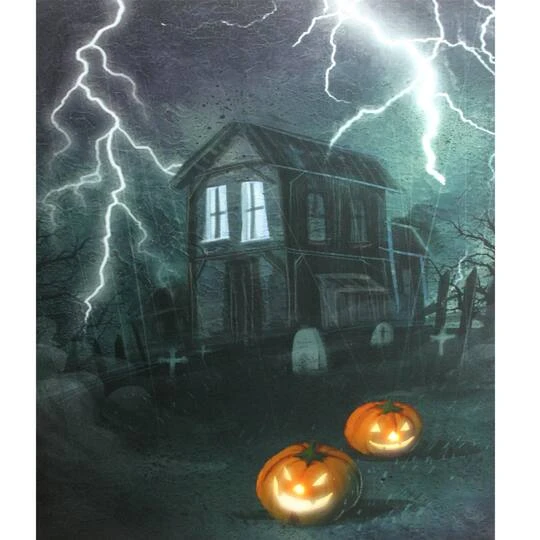 Northlight Haunted House With Jack-O'-Lanterns LED Canvas Wall Art 4 Northlight Haunted House With Jack-O'-Lanterns LED Canvas Wall Art - Image 2