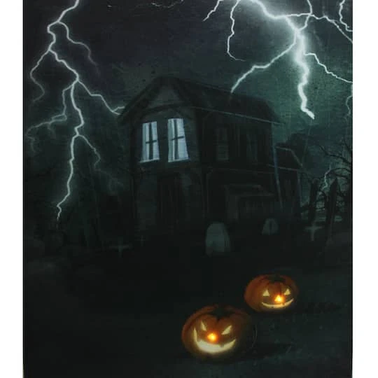 Northlight Haunted House With Jack-O'-Lanterns LED Canvas Wall Art 5 Northlight Haunted House With Jack-O'-Lanterns LED Canvas Wall Art - Image 3