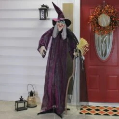 Northlight 5.5ft. Lighted & Animated Witch Halloween Figure Decoration -Northlight D204890S 3
