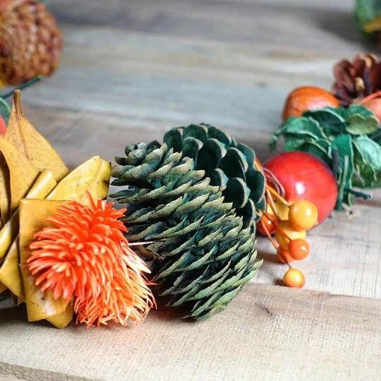 Northlight 5ft. Autumn Harvest Pine Cones & Apples Artificial Garland 5 Northlight 5ft. Autumn Harvest Pine Cones & Apples Artificial Garland - Image 3