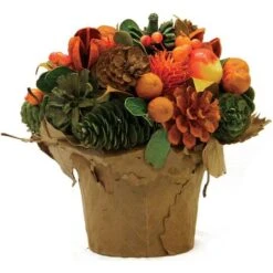 Northlight Pinecone & Berries Artificial Autumn Harvest Potted Centerpiece 5 Northlight Pinecone & Berries Artificial Autumn Harvest Potted Centerpiece -Northlight D204901S 1 1