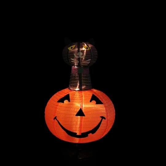 Northlight 36" Pre-Lit Black Cat In Pumpkin Halloween Outdoor Decoration 5 Northlight 36" Pre-Lit Black Cat In Pumpkin Halloween Outdoor Decoration - Image 3