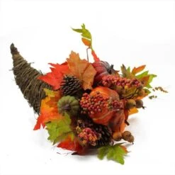 Northlight 16" Pumpkin & Maple Leaf Grapevine Cornucopia Thanksgiving Decoration 7 Northlight 16" Pumpkin & Maple Leaf Grapevine Cornucopia Thanksgiving Decoration -Northlight D204921S 1 1