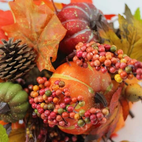 Northlight 16" Pumpkin & Maple Leaf Grapevine Cornucopia Thanksgiving Decoration 5 Northlight 16" Pumpkin & Maple Leaf Grapevine Cornucopia Thanksgiving Decoration - Image 3