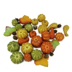 Northlight Autumn Harvest Pumpkins, Fall Leaves & Pine Cones Filler Decorations