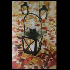 Northlight LED Lighted Fall Foliage & Lanterns Canvas Wall Art -Northlight D204948S 3