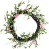 Northlight 15" Green, Pink, And Purple Artificial Spring Floral Twig Wreath