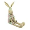 Northlight 1.6ft. Sitting Linen Pink & Green Floral Easter Bunny Rabbit Spring Figure
