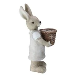 Northlight 1.5ft. Neutral Tones Easter Girl Rabbit Indoor & Outdoor Garden Planter -Northlight D217497S 2