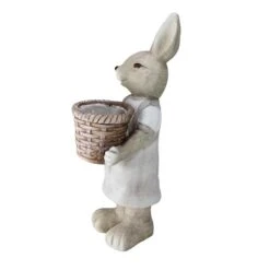 Northlight 1.5ft. Neutral Tones Easter Girl Rabbit Indoor & Outdoor Garden Planter -Northlight D217497S 3