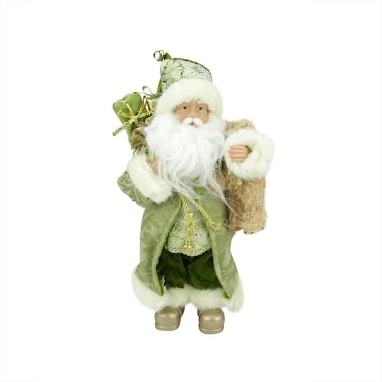 Northlight 12" St. Patrick's Irish Standing Santa Claus Christmas Figure With Teddy Bear And Gift Bag 4 Northlight 12" St. Patrick's Irish Standing Santa Claus Christmas Figure With Teddy Bear And Gift Bag - Image 2