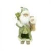Northlight 12" St. Patrick's Irish Standing Santa Claus Christmas Figure With Teddy Bear And Gift Bag