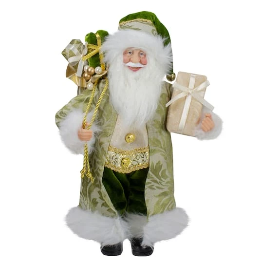 Northlight 12" St. Patrick's Irish Standing Santa Claus Christmas Figure With Teddy Bear And Gift Bag 5 Northlight 12" St. Patrick's Irish Standing Santa Claus Christmas Figure With Teddy Bear And Gift Bag - Image 3