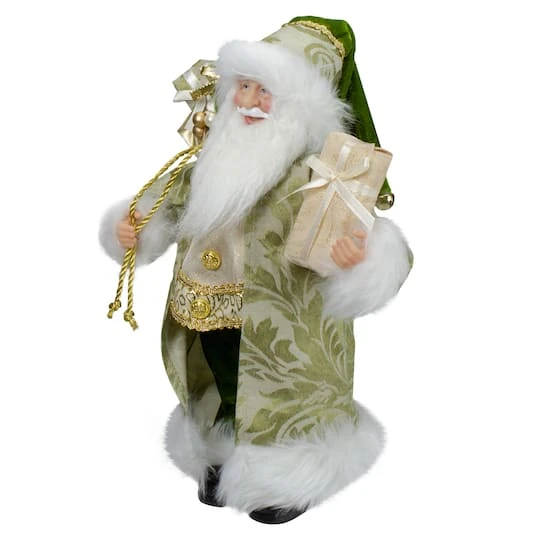 Northlight 12" St. Patrick's Irish Standing Santa Claus Christmas Figure With Teddy Bear And Gift Bag 6 Northlight 12" St. Patrick's Irish Standing Santa Claus Christmas Figure With Teddy Bear And Gift Bag - Image 4