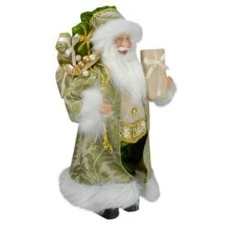 Northlight 12" St. Patrick's Irish Standing Santa Claus Christmas Figure With Teddy Bear And Gift Bag 12 Northlight 12" St. Patrick's Irish Standing Santa Claus Christmas Figure With Teddy Bear And Gift Bag -Northlight D217517S 13