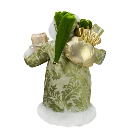 Northlight 12" St. Patrick's Irish Standing Santa Claus Christmas Figure With Teddy Bear And Gift Bag 8 Northlight 12" St. Patrick's Irish Standing Santa Claus Christmas Figure With Teddy Bear And Gift Bag - Image 6