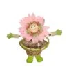 Northlight 15" Pink Spring Sunflower Girl With Basket Decorative Figure