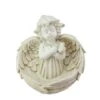 Northlight 9.5" Distressed Ivory Cherub Angel Bird Feeder Garden Statue