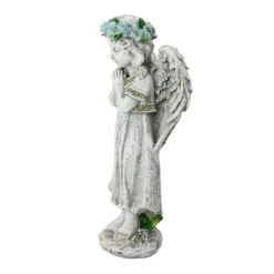 Northlight 10" Gray Praying Angel Girl Garden Statue