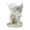 Northlight 12" Ivory Sitting Cherub Angel Garden Statue -Northlight D221229S 1