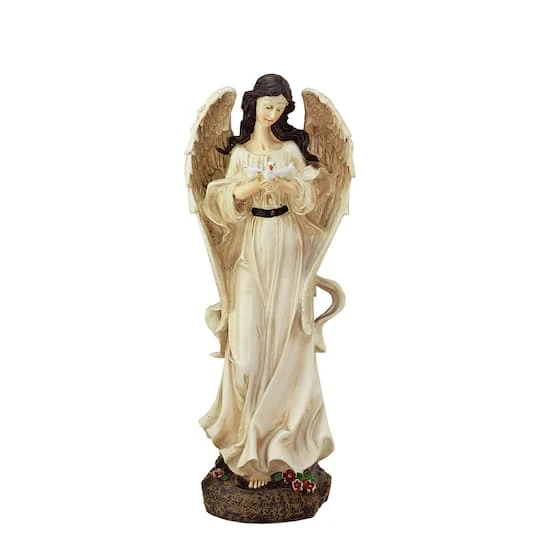 Northlight 13.5" Heavenly Gardens Peace & Love Distressed Ivory Angel With Dove Outdoor Statue 3 Northlight 13.5" Heavenly Gardens Peace & Love Distressed Ivory Angel With Dove Outdoor Statue