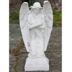 Northlight 20.25" Ivory Kneeling Angel Outdoor Statue 9 Northlight 20.25" Ivory Kneeling Angel Outdoor Statue -Northlight D221242S 2
