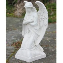 Northlight 20.25" Ivory Kneeling Angel Outdoor Statue 10 Northlight 20.25" Ivory Kneeling Angel Outdoor Statue -Northlight D221242S 3
