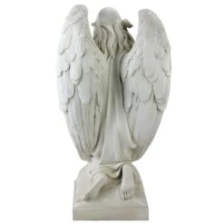 Northlight 20.25" Ivory Kneeling Angel Outdoor Statue 11 Northlight 20.25" Ivory Kneeling Angel Outdoor Statue -Northlight D221242S 4