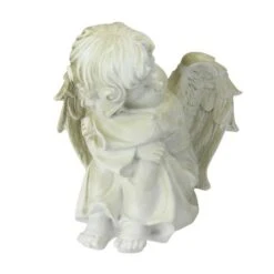 Northlight 5.75" Heavenly Gardens Ivory Resting Cherub Angel Outdoor Statue -Northlight D221248S 2