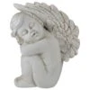 Northlight 7" Heavenly Gardens Gray Left Facing Sleeping Cherub Angel Outdoor Garden Statue -Northlight D221259S 1