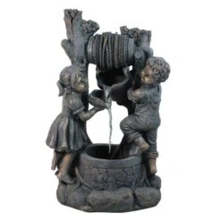 Northlight 30" Bronze Children At The Well Outdoor Garden Water Fountain 7 Northlight 30" Bronze Children At The Well Outdoor Garden Water Fountain -Northlight D221284S 1 1