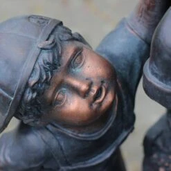 Northlight 29" Bronze Children At The Water Pump Well Outdoor Garden Water Fountain -Northlight D221285S 4