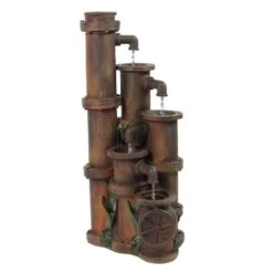 Northlight 23.5" Rusted Cascading Pipes Outdoor Patio Garden Water Fountain 8 Northlight 23.5" Rusted Cascading Pipes Outdoor Patio Garden Water Fountain -Northlight D221289S 1 1