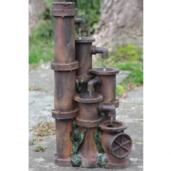 Northlight 23.5" Rusted Cascading Pipes Outdoor Patio Garden Water Fountain 9 Northlight 23.5" Rusted Cascading Pipes Outdoor Patio Garden Water Fountain -Northlight D221289S 2