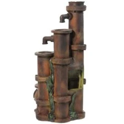 Northlight 23.5" Rusted Cascading Pipes Outdoor Patio Garden Water Fountain 10 Northlight 23.5" Rusted Cascading Pipes Outdoor Patio Garden Water Fountain -Northlight D221289S 3